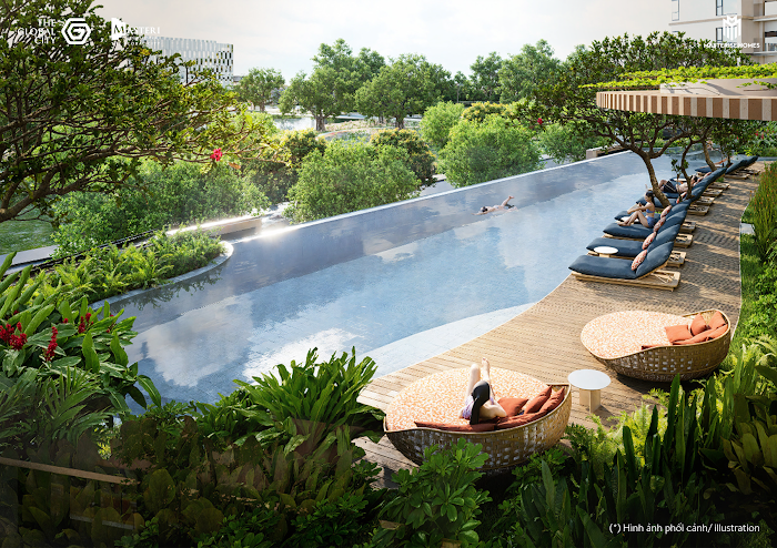 Hồ bơi vô cực Masteri Cosmo Central tại The Global City