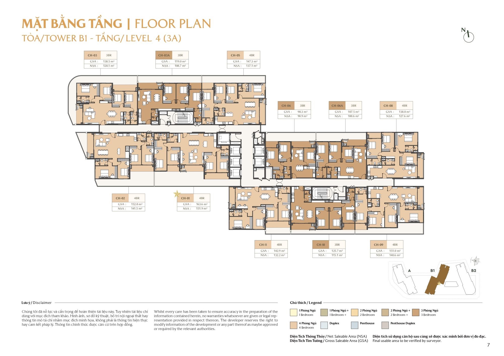 Mặt bằng tầng Masteri Cosmo Central tòa B1